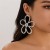 occidental style  handmade beads Pearlearing Earring  weave brief crystal leaf flower earrings woman