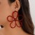 occidental style  handmade beads Pearlearing Earring  weave brief crystal leaf flower earrings woman