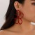 occidental style  handmade beads Pearlearing Earring  weave brief crystal leaf flower earrings woman