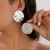 occidental style  geometry three layer flowers ear stud  ins wind Irregular earrings