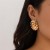 occidental style  geometry three layer flowers ear stud  ins wind Irregular earrings