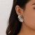 occidental style  geometry three layer flowers ear stud  ins wind Irregular earrings