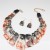   occidental style exaggerating retro personality necklace earrings set lady
