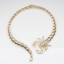   occidental style exaggerating necklace retro personality diamond Collar