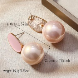 Korean style retro Ladies samll high color big Pearl all-Purpose earrings Earr..
