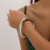 occidental style exaggerating Metal wind textured bangle geometry brief surfaceracelet