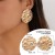 occidental style exaggerating pattern surface Round ear stud  briefins Metal Earringearrings