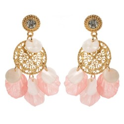same style occidental style geometry resin long style earrings woman Shells pe..