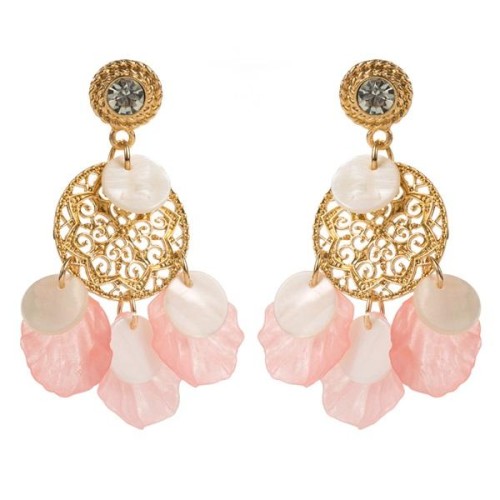 same style occidental style geometry resin long style earrings woman Shells pendant high Earring