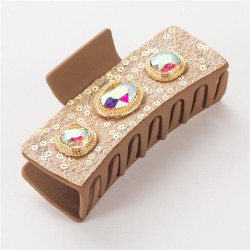  retro silver Alloy diamond sequin hair clip temperament brief woman
