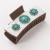  silver Alloy turquoise fitting wind retro leopard sequin leather fashion