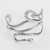 occidental style Metal surface opening bangle exaggerating geometry multilayer snake trend personality woman