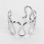 occidental style Metal surface opening bangle exaggerating geometry multilayer snake trend personality woman