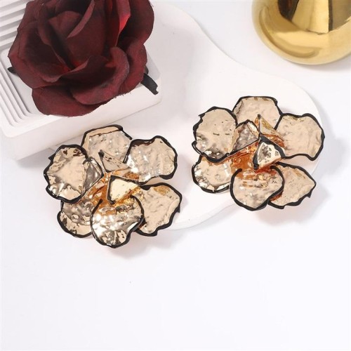  occidental style exaggerating enamel Metal fashion big flowers ear stud   temperament wind Earring