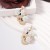 Halloween personality trend embed zircon sequin flower high skull ear stud   samll style