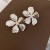high Metal three-dimensional flowers silver ear stud occidental style fashion brief samll 