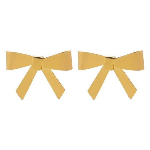 E occidental style temperamentins wind Metal bow ear stud  sweet lovely brief earrings woman