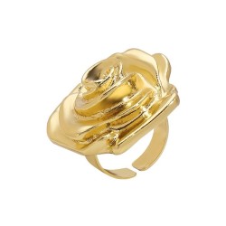 R high medium wind Metal textured ring  occidental style samll rose necklace e..