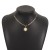 new medium retro sun mosaic Pearl necklace ins wind high glass clavicle chain
