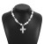 occidental style personality fashion fashion necklace  Pearl splice cross samll clavicle chain