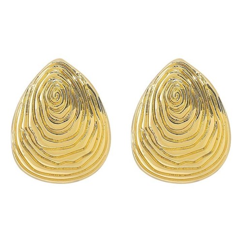E occidental style  retro wind Shells pattern earrings woman samll Metal temperament ear stud