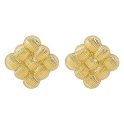 E summer retro weave square ear stud  wind samll elegant Alloy earrings