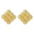 E summer retro weave square ear stud  wind samll elegant Alloy earrings