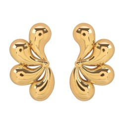 E occidental style personality geometry drop petal earrings  retro samll tempe..