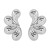 E occidental style personality geometry drop petal earrings  retro samll temperament surface Metal ear stud