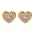 R occidental style palace wind temperament glass diamond love geometry ear stud ring  day all-Purpose high