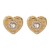 R occidental style palace wind temperament glass diamond love geometry ear stud ring  day all-Purpose high