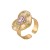 R occidental style palace wind temperament glass diamond love geometry ear stud ring  day all-Purpose high
