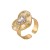 R occidental style palace wind temperament glass diamond love geometry ear stud ring  day all-Purpose high