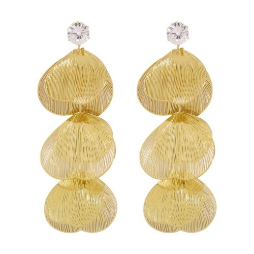 E occidental style samll silver leaf Metal earrings  temperament all-Purpose tassel earring