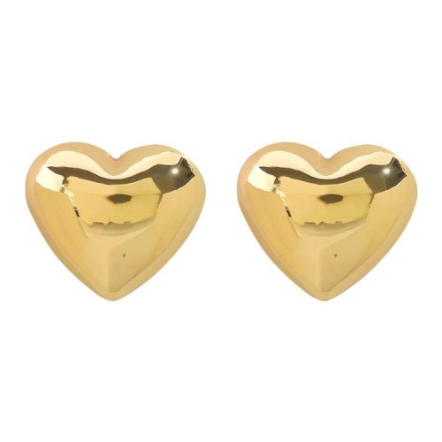 E occidental style wind exaggerating fashion love ear stud ins high temperament all-Purpose Peach heart Metal ea