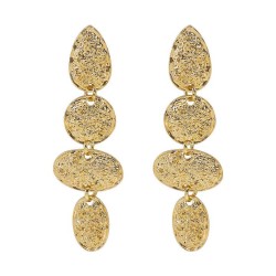 E occidental style retro wind Metal textured earrings  temperament samll Irreg..
