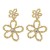 E occidental style Metal wind geometry diamond earrings  fresh sweet hollow flowers Earring woman