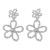 E occidental style Metal wind geometry diamond earrings  fresh sweet hollow flowers Earring woman