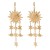 E occidental style fashion creative Moon and stars tassel earring  retro exaggerating sun Metal earrings