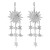 E occidental style fashion creative Moon and stars tassel earring  retro exaggerating sun Metal earrings