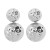 retro pattern three-dimensional Round Earring  samll high all-Purpose temperament style earrings
