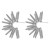 E occidental style Metal textured punk personality exaggerating ear stud  temperament retro Word sun flower earr