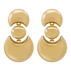 E occidental style personality creative geometry Metal textured earrings  fash..