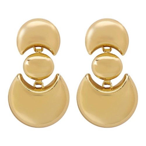 E occidental style personality creative geometry Metal textured earrings  fashionins wind retro high all-Purpose