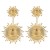 E occidental style exaggerating personality Earring  fashionins wind temperament Metal long style sun flower ear
