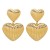 E occidental style Double love temperament earrings  retro wind fashion brief Metal Earring