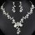 occidental style gem necklace earrings set high three bride