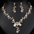 occidental style gem necklace earrings set high three bride