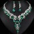 occidental style necklace earrings set high three bride