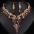 occidental style necklace earrings set high three bride